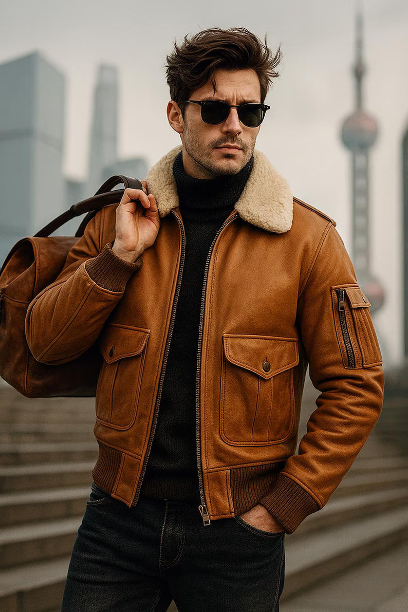 MEN LEATHER JACKET